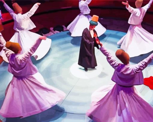 Whirling Dervish Dance Paint by number