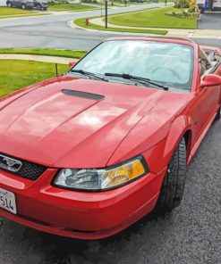 2000 Red Ford Mustang Gt Car paint by number