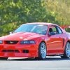 2000 Red Mustang paint by number