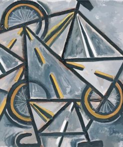 Abstract Bikes paint by number