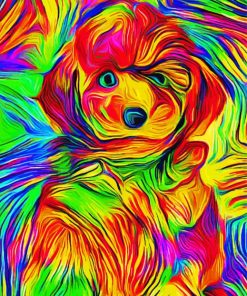 Abstract Toy Poodle Paint by number