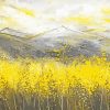 Abstract Yellow And Gray Landscape paint by number