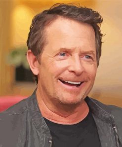 Actor Michael J Fox paint by number