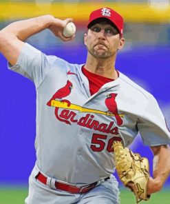 Adam Wainwright Pitcher paint by number