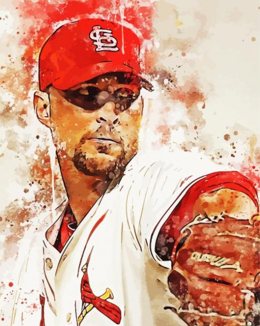 Adam Wainwright Splatter Art paint by number