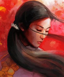 Aesthetic Vietnamese Girl Paint by number