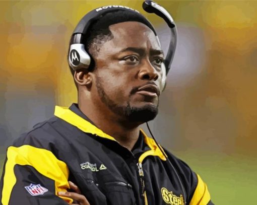 Aesthetic Football Coach Mike Tomlin Paint by number