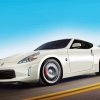 Aesthetic White Nissan 370 Z Car paint by number