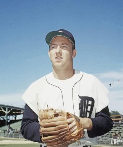 Al Kaline Baseball Right Fielder paint by number