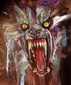 American Werewolf Illustration paint by number