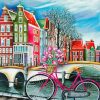 Amsterdam Bicycle Art paint by number