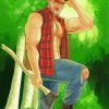 Anime Lumberjack paint by number