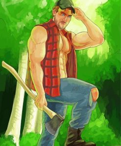 Anime Lumberjack paint by number