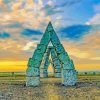 Arctic Henge Sunset paint by number