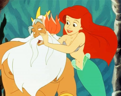 Ariel With Her Father paint by number