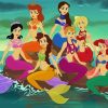 Ariel With Her Sisters Disney paint by number