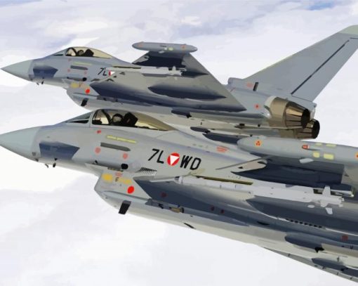 Austria Eurofighters Jets paint by numbers