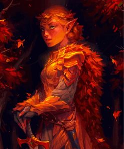 Autumn Queen Elf Art paint by number