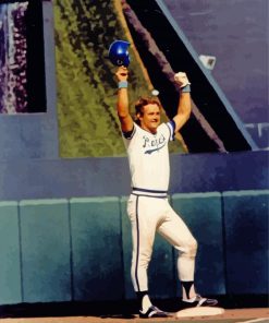 Baseballer George Brett paint by number