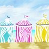 Beach Cabanas Paint by number