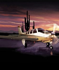 Beechcraft Bonanza Art paint by number