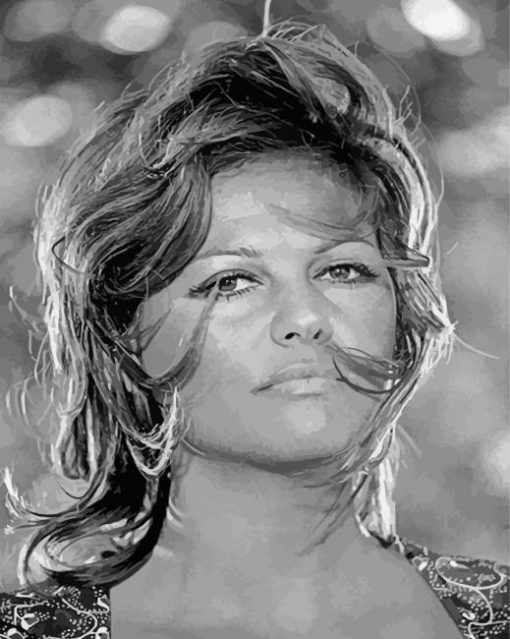 Black And White Claudia Cardinale Paint by number