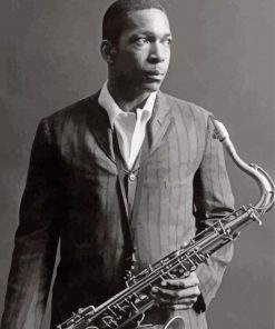 Black And White John Coltrane paint by number