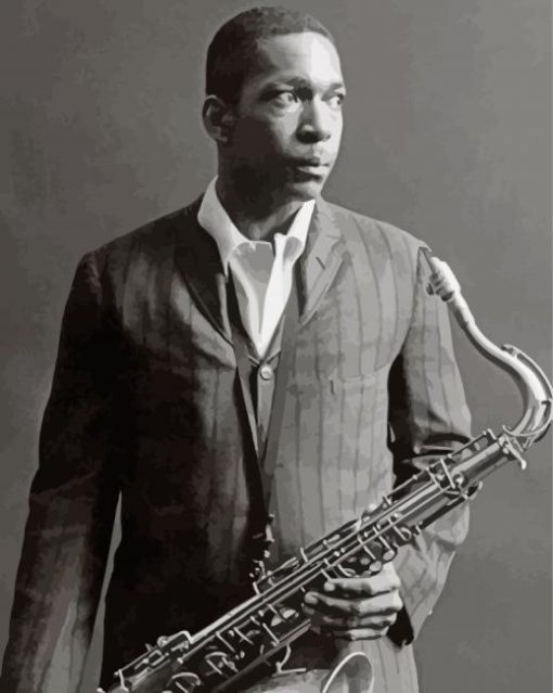 Black And White John Coltrane paint by number