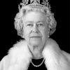 Black And White Queen Elizabeth paint by number