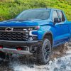 Blue Chevrolet Silverado paint by number