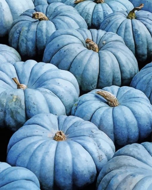 Blue Pumpkin paint by number