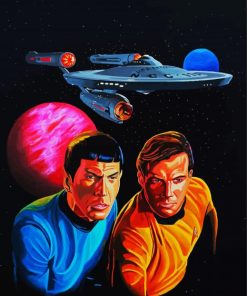 Captain Kirk Spock Art Paint by number