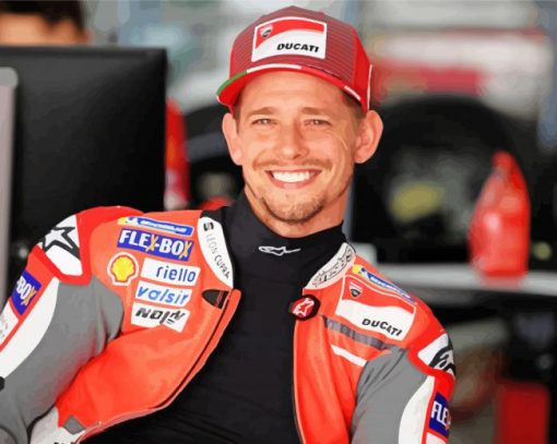 Casey Stoner Motorcycle Racer paint by number