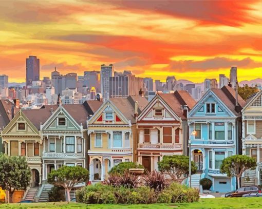 Color House San Francisco Sunset paint by number