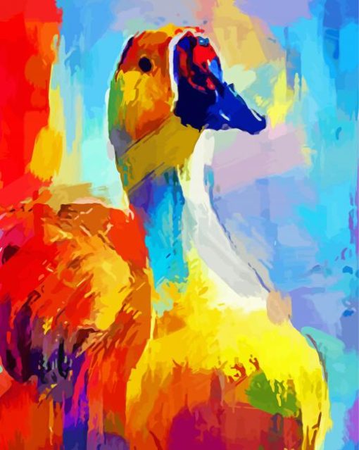 Colorful Abstract Duck paint by number