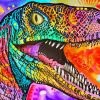 Colourful Dinosaur Animal paint by number