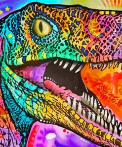 Colourful Dinosaur Animal paint by number