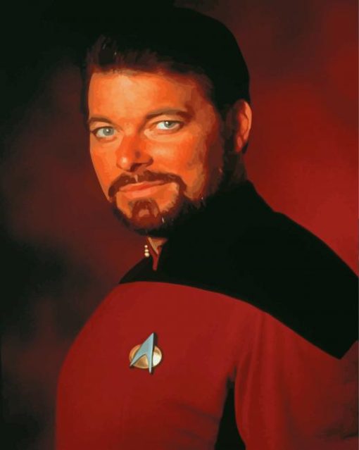 Commander William T Riker paint by number