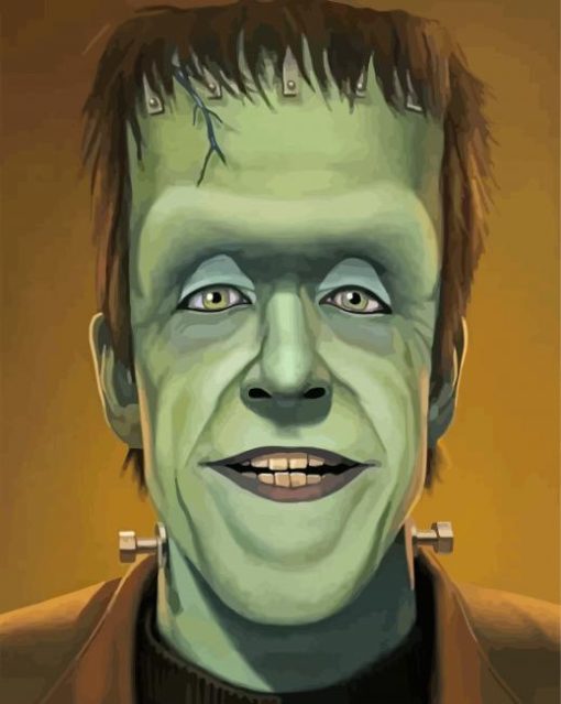 Creepy Herman Munster paint by number