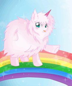 Cute Fluffy Unicorn paint by number