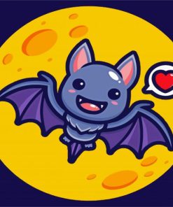 Cute Bat paint by number