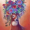 Deer With Roses paint by number