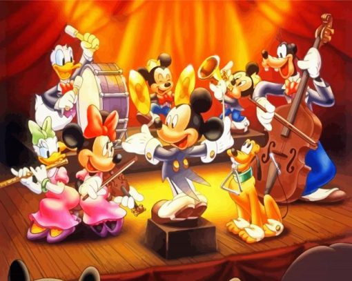 Disney Mickey Mouse Orchestra paint by number