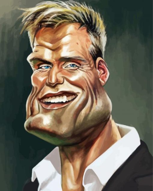 Dolph Lundgren Caricature paint by number