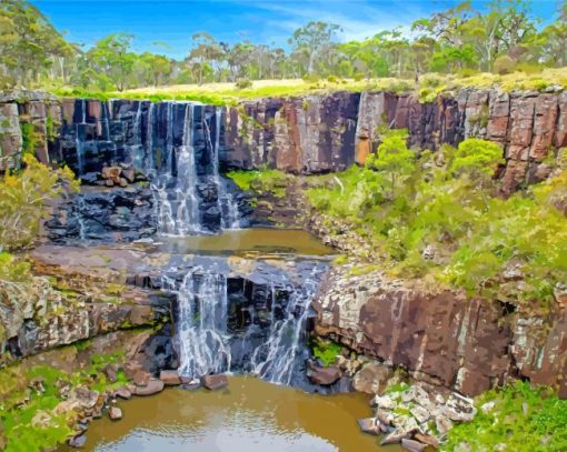 Ebor Falls Armidale paint by number