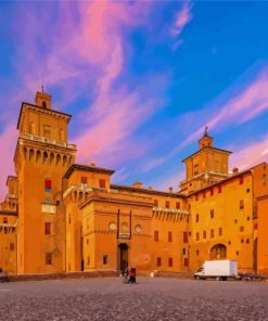 Este Castle Ferrara paint by number