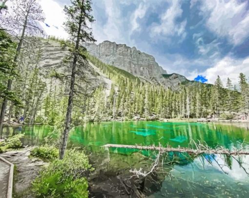 Grassi Lakes Canada Landscape Paint by number