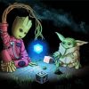 Groot And Baby Yoda Paint by number