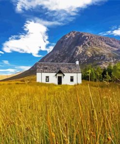 Isolated Cottage Scotland paint by number