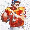 John Elway Splatter Art paint by number